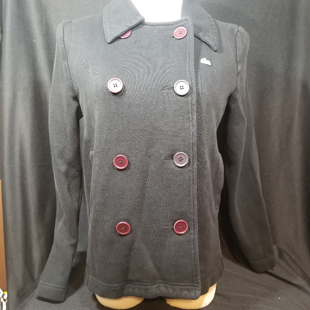 LACOSTE heavy weight shirt jacket black size 40